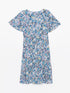 LC Waikiki V Neck Flower Short Sleeve Women's Dress